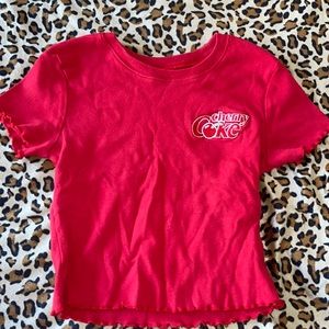 90s cherry coke crop top